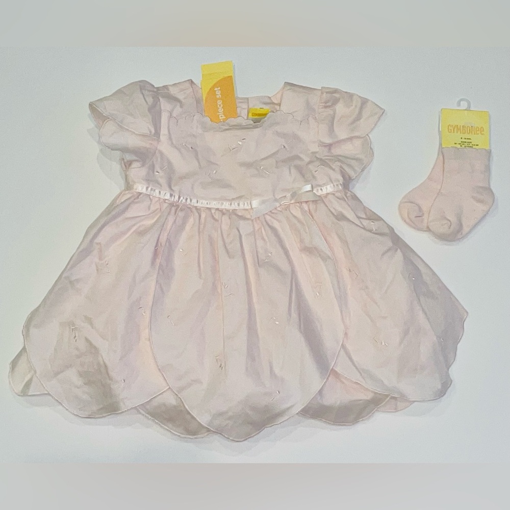 NWT Gymboree PINK PETALS TULIP hem DRESS SOCKS Baby Girl 6-9M 6-12M VINTAGE VHTF
